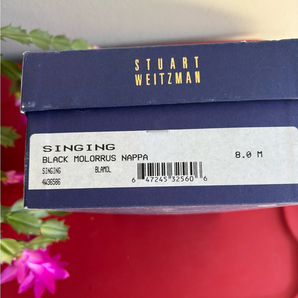 Stuart Weitzman Black Patterned Slingback Pointed… - image 6